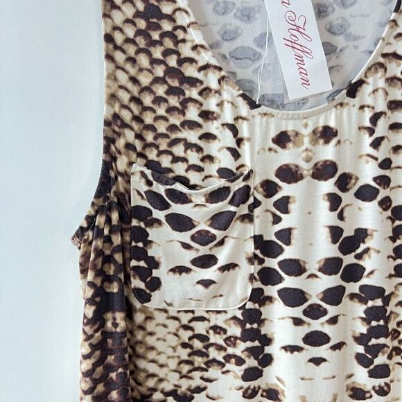 Mara Hoffman Gabriela Sand Multi One Piece Swimsuit Snake Print Sz M SPF 50 NWT - Picture 3 of 10